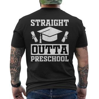 Funny Class Of 2023 Straight Outta Preschool Graduation Mens Back Print T-shirt - Thegiftio UK