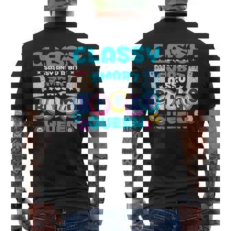 Funny Classy Sassy And A Bit Smart Assy Bingo Queen Sassy Funny Gifts Mens Back Print T-shirt | Mazezy