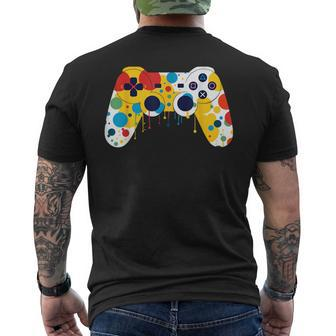Colourful Polka Dot International Dot Day Video Game Men's T-shirt Back Print | Mazezy