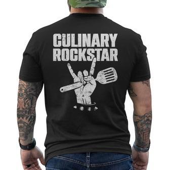 Culinary Lover Chef Cook Culinary Rockstar Men's T-shirt Back Print | Mazezy