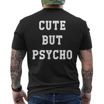 Cute But Psycho Horror Goth Emo Punk Horror Men's T-shirt Back Print | Mazezy
