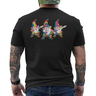 Funny Dab Three Hippie Gnomes Tie Dye Gnomies Men Kids Boys Mens Back Print T-shirt - Seseable