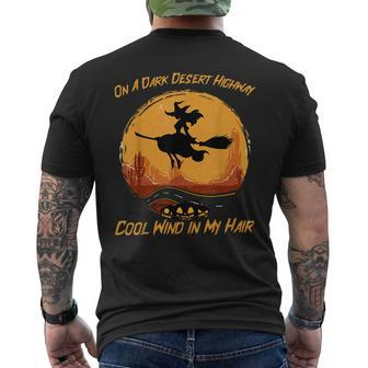 Dark Desert Highway Witch Wind In My Hair Men's T-shirt Back Print | Mazezy
