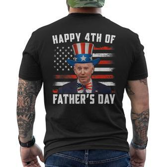 Funny Dazed Joe Biden Confused Happy 4Th Of July Fathers Day Mens Back Print T-shirt | Mazezy