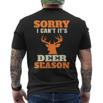 Deer Hunting Saying Joke Men's T-shirt Back Print | Mazezy