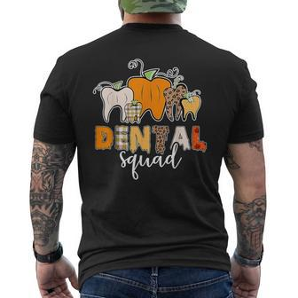 Dental Squad Th Dentist Ghost Halloween Trick Treat Men's T-shirt Back Print - Thegiftio UK