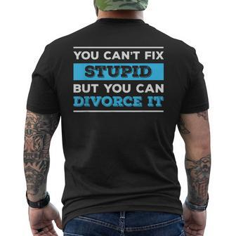 Funny Divorce Quote Wife Husband Divorced Funny Gifts For Wife Mens Back Print T-shirt | Mazezy