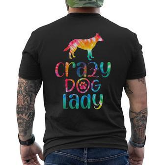 Dog Lover East European Shepherd Tie Dye Men's T-shirt Back Print | Mazezy