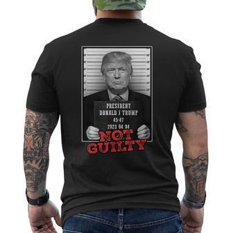Donald Trump Not Guilty Shot Free Trump 2024 Men's T-shirt Back Print | Mazezy