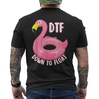Funny Dtf River Tubing Down To Float Summer Float Trip Summer Funny Gifts Mens Back Print T-shirt | Mazezy