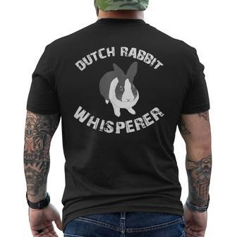 Dutch Rabbit Whisperer Bunny Apparel Men's T-shirt Back Print | Mazezy