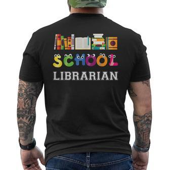 Elementary And Middle School Librarian Men's T-shirt Back Print | Mazezy
