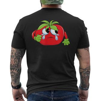 Funny Emojiteary Tomato Tomato Funny Gifts Mens Back Print T-shirt | Mazezy