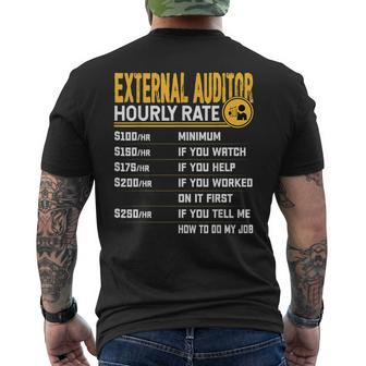 External Auditor Hourly Rate External Accountant Men's T-shirt Back Print | Mazezy