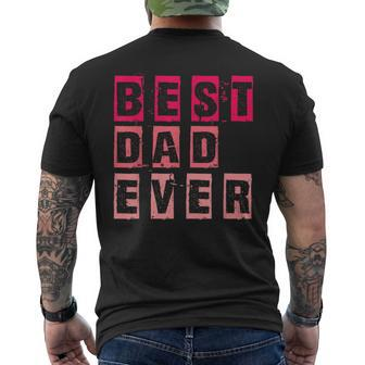 Funny Fathers Day Best Dad Ever Vintage Daughter Dada Mens Back Print T-shirt - Seseable