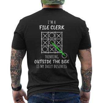 File Clerk Men's T-shirt Back Print | Mazezy