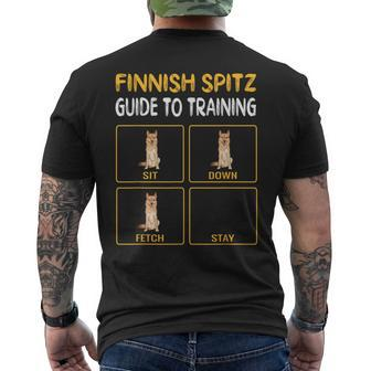 Finnish Spitz Guide To Training Dog Obedience Men's T-shirt Back Print | Mazezy