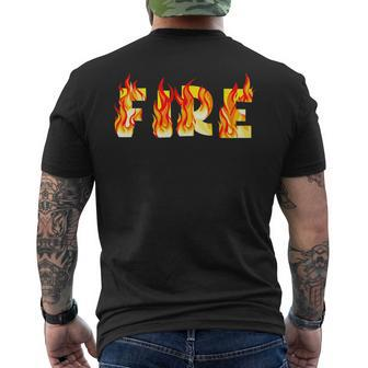 Fire And Ice Fire Couple Diy Costume Halloween Party Men's T-shirt Back Print - Seseable