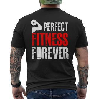 Funny Fitness Workout Perfect Fitness Forever Mens Back Print T-shirt - Monsterry