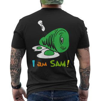 Funny Fried Green Ham And Eggs Days I Am Sam Mens Back Print T-shirt | Mazezy