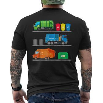 Garbage Truck Driver Junk Bin Dumpster Lorry Toy Men's T-shirt Back Print - Monsterry
