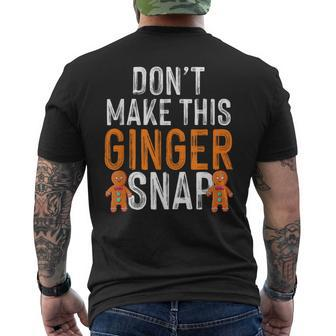 Ginger Irish Redhead Don't Make These Ginger Cookies Men's T-shirt Back Print | Mazezy
