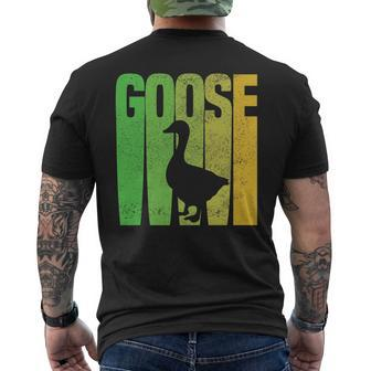 Funny Goose Designs For Kids Retro Grey Whisperer Farm Bird Mens Back Print T-shirt | Mazezy