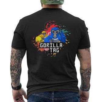 Funny Gorilla Tag Gorilla Tag Merch Monke Vr Game Mens Back Print T-shirt - Seseable
