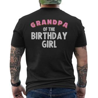 Funny Grandpa Of The Birthday Girl Gift For Donut Lover Men Grandpa Funny Gifts Mens Back Print T-shirt | Mazezy AU
