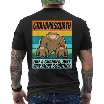 Funny Grandpa Squatch Grandpasquatch Squatchy Mens Back Print T-shirt | Mazezy