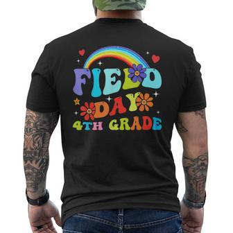 Funny Groovy Field Day 4Th Grade Kids Last Day Of School Mens Back Print T-shirt | Mazezy