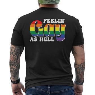 Funny Hail Gay Satan Lgbt Goth Gay Pride Baphomet Atheist Mens Back Print T-shirt | Mazezy CA