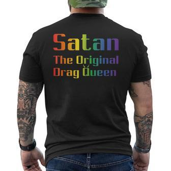Funny Hail Gay Satan Lgbt Goth Gay Pride Baphomet Drag Queen Mens Back Print T-shirt | Mazezy AU