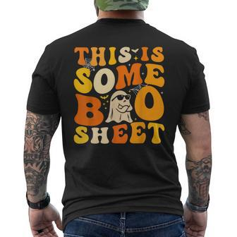 Halloween Boo Ghost Costume This Is Some Boo Sheet Men's T-shirt Back Print - Seseable