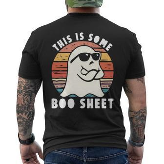 Halloween Boo Ghost This Is Some Boo Sheet Costume Men's T-shirt Back Print | Mazezy