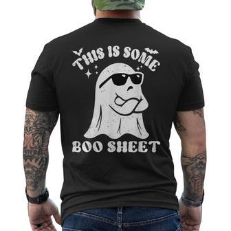 Halloween Boo Ghost Sunglasses This Is Some Boo Sheet Men's T-shirt Back Print - Seseable