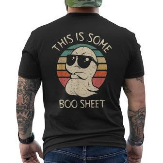 Halloween Boo Ghost Sunset This Is Some Boo Sheet Men's T-shirt Back Print - Monsterry UK