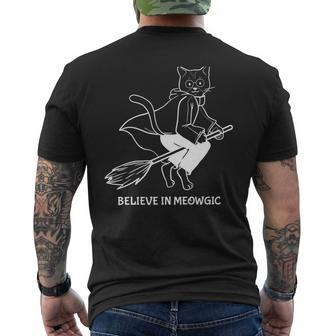 Funny Halloween Cat Magic Magic Funny Gifts Mens Back Print T-shirt | Mazezy AU
