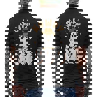 Halloween Howdy Boo Retro Ghost Western Costume Men's T-shirt Back Print - Seseable