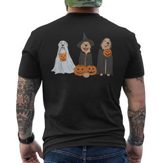 Halloween Labrador Golden Retriever Ghost Dog Witch Men's T-shirt Back Print - Monsterry CA