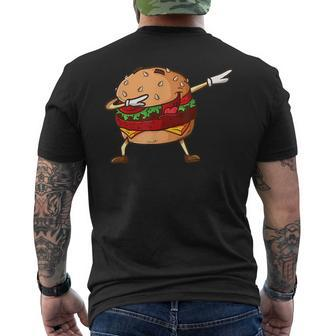Funny Hamburger Dabbing Cheeseburger Lover Dabbing Ideas Mens Back Print T-shirt - Seseable