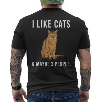 Funny I Like Chausies Cats And Maybe 3 People Mens Back Print T-shirt | Mazezy