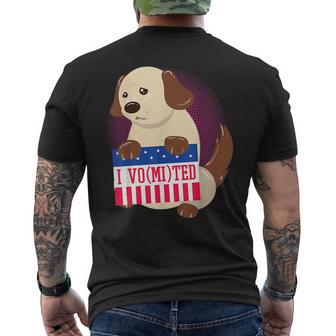 Funny I Vomited Voted Hate Voting Better Choices President Mens Back Print T-shirt | Mazezy