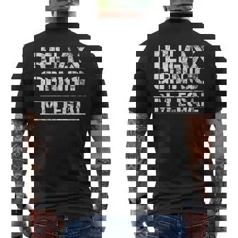 Funny Immigrant Outfit Relax Gringo Im Legal Statement Gift Mens Back Print T-shirt | Mazezy