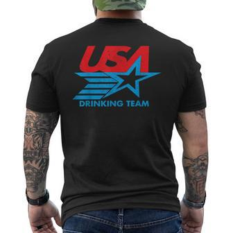Funny Independence Day T Usa Drinking Team 4Th Of July Mens Back Print T-shirt - Monsterry DE