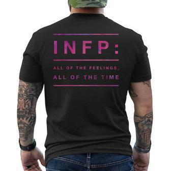 Infp All Of The Feelings All Of The Time Men's T-shirt Back Print | Mazezy