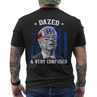 Funny Joe Biden Dazed And Very Confused 4Th Of July 2023 Mens Back Print T-shirt | Mazezy