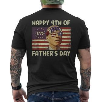 Funny Joe Biden Happy 4Th Of Fathers Day  4Th Of July Men's Crewneck Short Sleeve Back Print T-shirt
