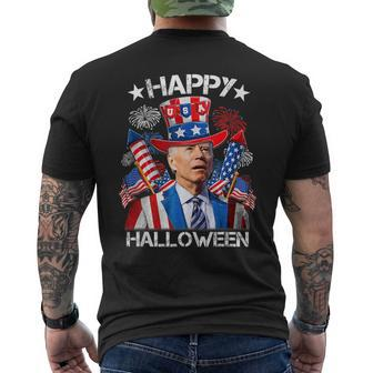 Funny Joe Biden Happy Halloween For Fourth 4Th Of July Halloween Funny Gifts Mens Back Print T-shirt | Mazezy