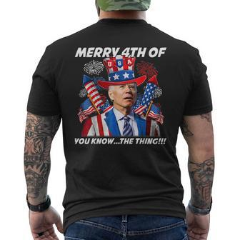 Funny Joebiden Merry 4Th Of You Knowthe Thing 4Th Of July Mens Back Print T-shirt | Mazezy CA
